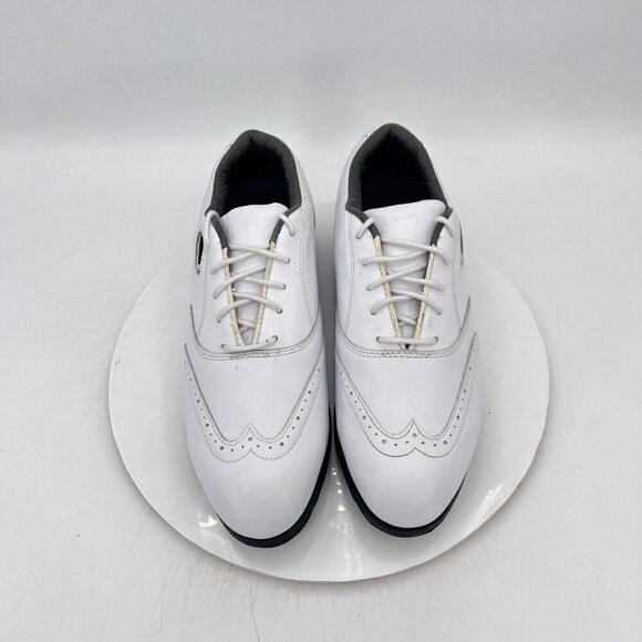 Nike Golf Wickie Last Men Size 9.5 970305 PA2 Triple White Leather Shoes - Picture 3 of 14